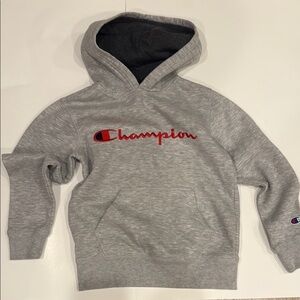 Champion Gray Pullover Hoodie Sweatshirt Kids small